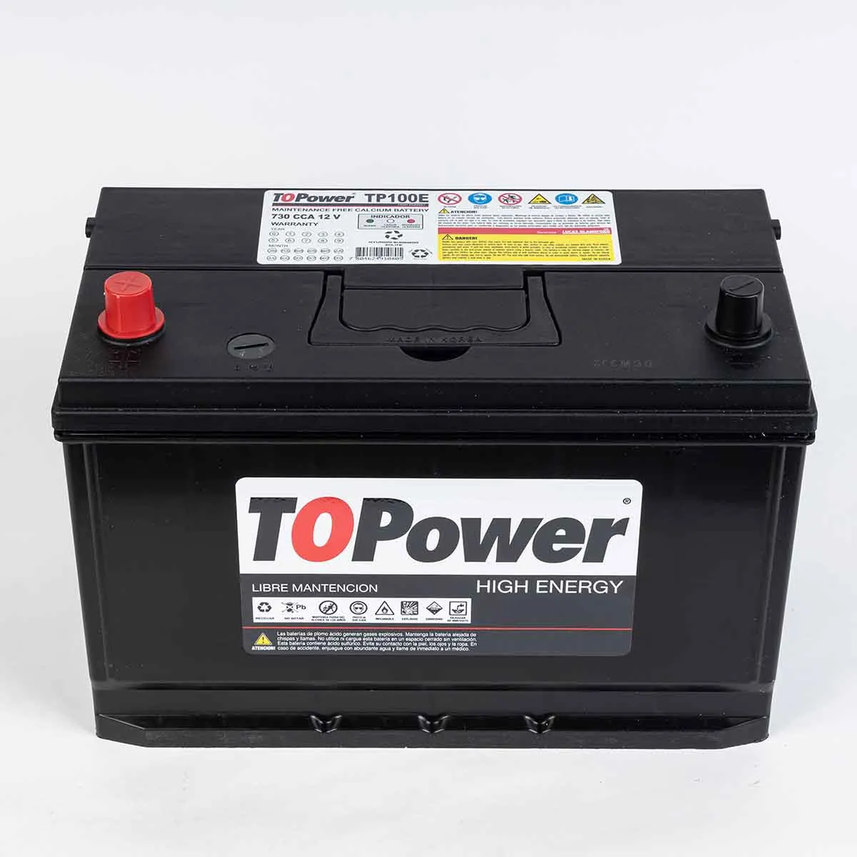 Batería TOPower High Energy libre de mantenimiento